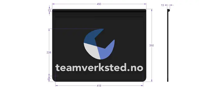 Skvettlapp 45X35 Team Verksted 